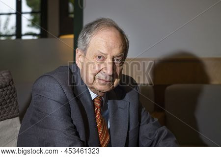 Madrid, Spain, 04,22,2022: Portrait Of The Writer, Professor Of Literature And Doctor Of Spanish Phi