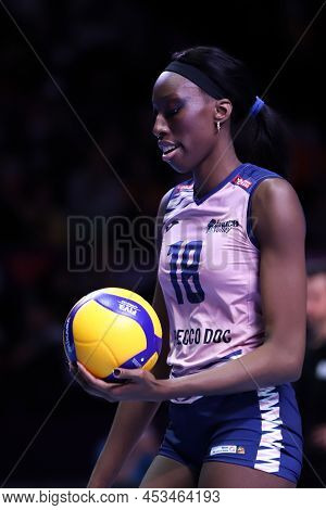 Ankara, Turkey - December 18, 2021: Paola Egonu In Itambe Minas Vs Imoco Volley Conegliano Semifinal