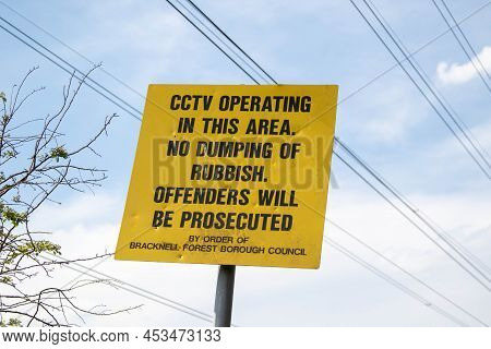Crowthorne, United Kingdom, 20th April 2022:- A Sign Near Broadmoor High Security Hospital Reading C