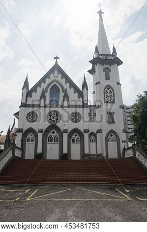 Seremban, Malaysia- Apr 16, 2022: View Of Church Of The Visitation, Seremban. The Church Of Visitati