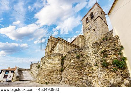Church Located On Top Of A Hill In The Medieval Village Of Hervas, Caceres.