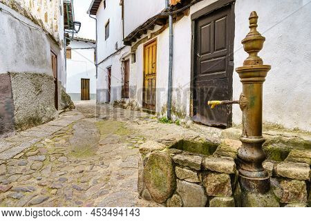 Very Old Fountain In An Old Jewish Quarter Of Hervas Caceres.