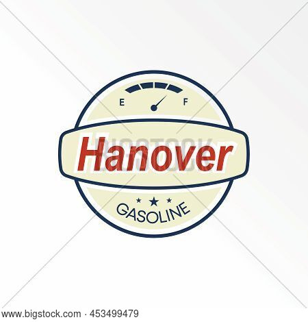 Speedometer And Letter Or Writting Hanover Font Image Graphic Icon Logo Design Abstract Concept Vect