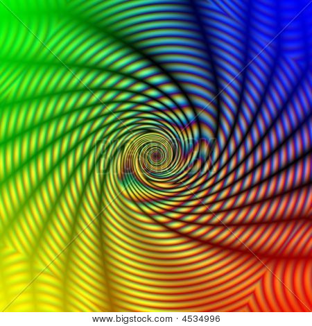 เรนโบว์นามธรรม Concentric เกลียว