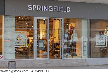 Novi Sad, Serbia - September 21, 2021: Springfield Fashion Store At Modene Street In Novi Sad.