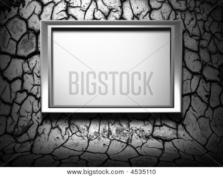 Metal Frame On Grunge Background