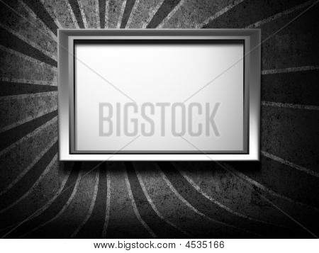 Metal Frame On Grunge Background