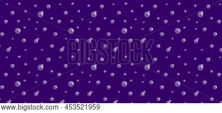 Soap Foam And Bubbles On Transparent Background. Pattern Seamless. Vector Illustration