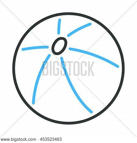 Baby Rubber Ball Icon. Editable Bold Outline With Color Fill Design. Vector Illustration.