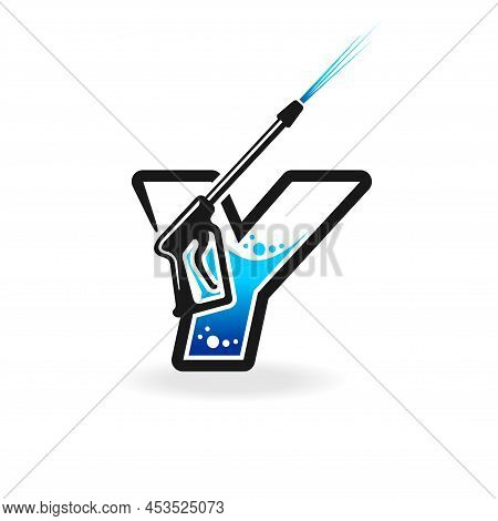 Power Wash Logo With Letter Y Concept