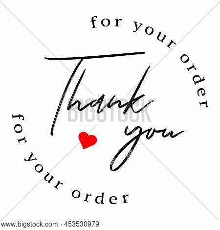Vintage Vector Thank You Handwritten Inscription. Hand Drawn Lettering. Thank You Calligraphy. Thank