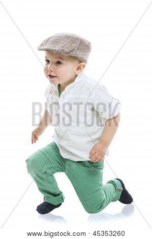 Dapper Little Boy In un vestito carino