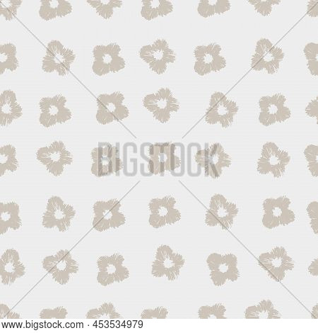 Seamless Pattern With Hand Drawn Viola Flowerheads For Surface Design And Other Design Projects
