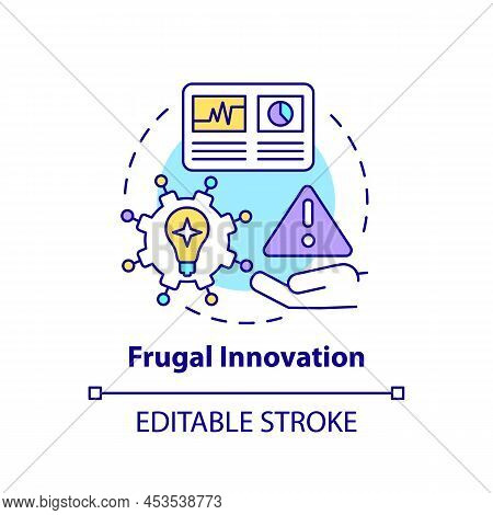 Frugal Innovation Concept Icon. Future Of Innovation Management Abstract Idea Thin Line Illustration