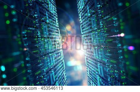 5g Mobile Technologies. Internet Communication And Data Transmission. 3d Illustration Of High-tech H