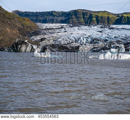 Skaftafellsjokull Glacier, Iceland. Glacier Tongue Slides From The Vatnajokull Icecap Or Vatna Glaci