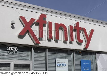 Chicago - Circa April 2022: Xfinity Branded Comcast Consumer Retail Store. Comcast Owns Nbcuniversal