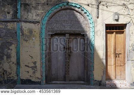 Beautiful Wooden Door In The Old Town Of Lamu, Lamu Island, Kenya