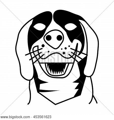 Dog Icon Vector. Flat Icon Stock. Vector Illustration On White Background.