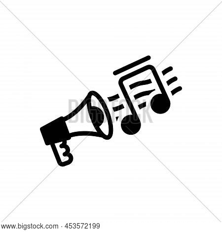 Black Solid Icon For Tone  Sound Voice Clef Melody Musical Note Gamut Acoustic Music