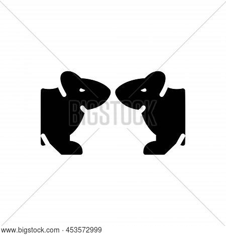Black Solid Icon For Rats Mouse Field-mouse Mice Rodent Rattus Animal Little