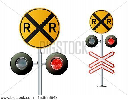 Railway Signs Set Vector & Photo (Free Trial) | Bigstock