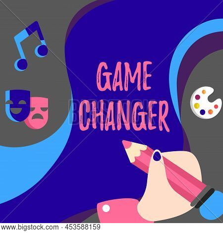 Text Caption Presenting Game Changer. Business Approach Sports Data Scorekeeper Gamestreams Live Sco