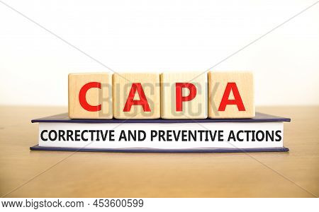 Capa Corrective And Preventive Actions Symbol. Concept Words Capa Corrective And Preventive Actions 