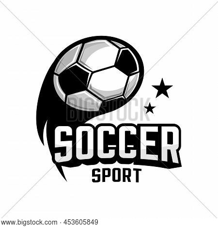 Football Logo Vector Design, Vector A Ball	On White Background