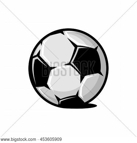Football Logo Vector Design, Vector A Ball	On White Background
