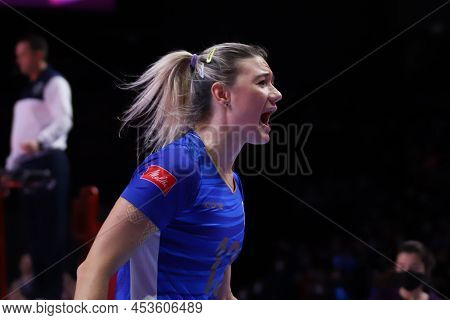 Ankara, Turkey - December 18, 2021: Neriman Ozsoy In Itambe Minas Vs Imoco Volley Conegliano Semifin