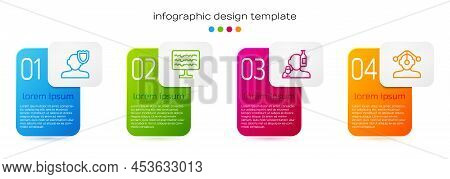 Set Line Psychology, Encephalogram, Alcoholism And Hypnosis. Business Infographic Template. Vector