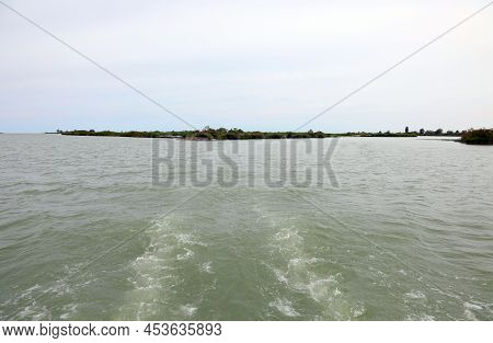 Wide Mouth Of The Longest River Po In All Of Italy That Flows Into The Adriatic Sea