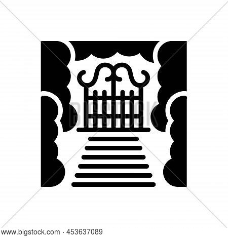 Black Solid Icon For Heaven Paradise Eden Empyrean Celestial Nirvana Immortality Afterlife Divinity