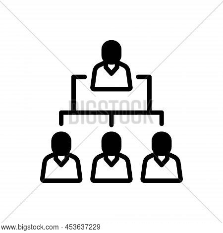 Black Solid Icon For Allocated Allot Apportion Dispense Organization People Resources Team Divide Di