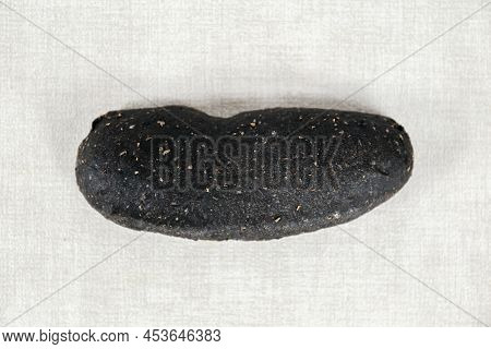 Black Long John Buns Bread With Copy Space For Text