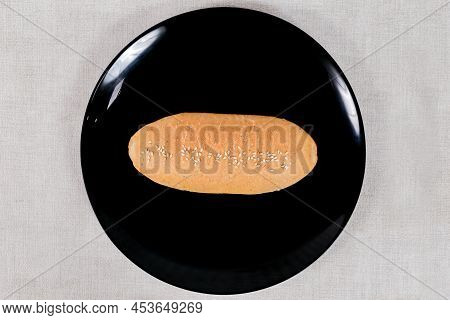Milk Plain Long John Buns Bread With Copy Space For Text