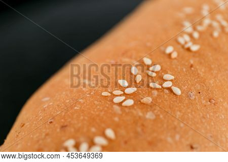 Milk Plain Long John Buns Bread With Copy Space For Text