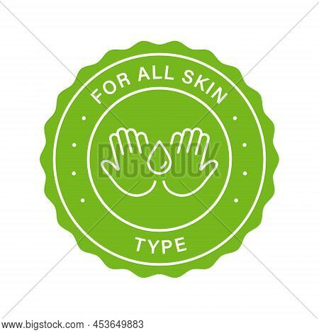 Cosmetic Beauty Natural Product For All Skin Types Stamp. Guarantee Dermatology Sensitive Skincare G
