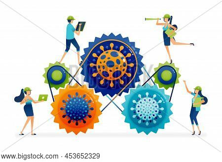 Vector Illustration Of Working Mechanism For Every Covid 19 Virus That Works In All Variants And Mut