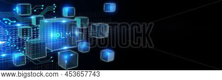 Plm Product Lifecycle Management System Technology Concept. Technology, Internet And Network Concept