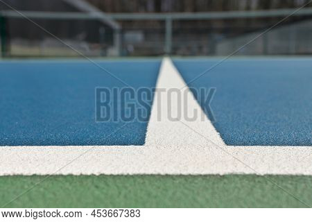 Blue And Green Tennis, Paddle Ball, Pickleball Court Sports And Recreation Concept