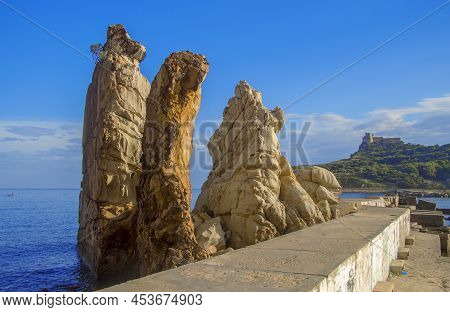 Famous Rocks On The Seashore Of Tabarca, Tunisia