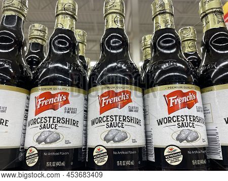 Grovetown, Ga Usa - 02 15 22: Retail Store Frenchs Worcestershire Sauce In A Bottle