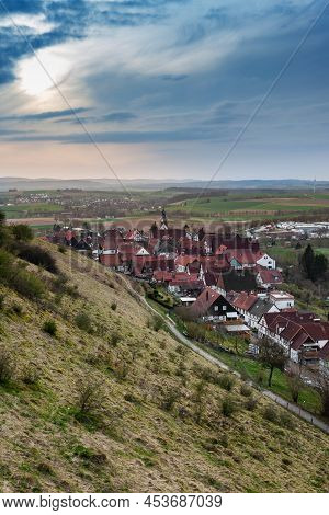Beautiful View Near Town Of Schieder-schwalenberg In The State Of North Rhine-westphalia In Germany,
