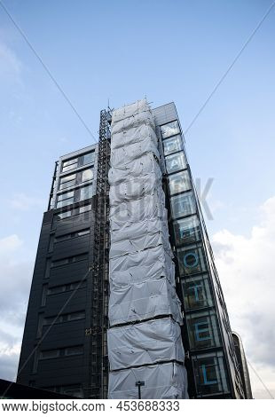 Manchester, Lancashire, England - April 20, 2022. La Reserve Aparthotel On Ducie Street Being Remode
