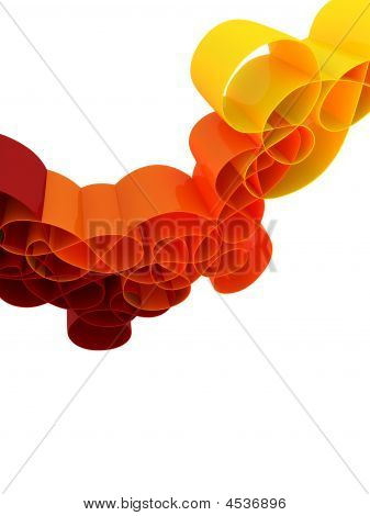abstrakt und farbige 3d Shapes auf weißem Hintergrund