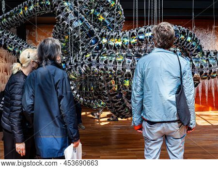 Venice, Italy - April 20: Artist Yunchul Kim With The Series Of Interconnected And Monumental Instal
