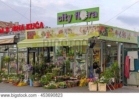 Belgrade, Serbia - September 28, 2021: Florist Shop City Flora At Dorcol In Belgrade.