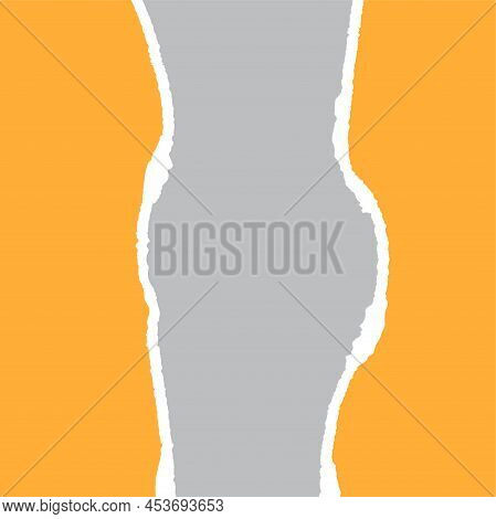 Paper Tear. Torn Page Effect. Grunge Texture. Soft Pattern. Vector Illustration. Stock Image.